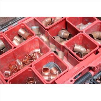 Pallet Of Metal Fittings And Rubber Crumbs