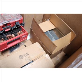 Pallet Of Metal Fittings And Rubber Crumbs