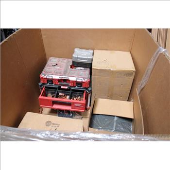 Pallet Of Metal Fittings And Rubber Crumbs