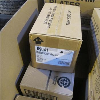 Pallet Of Plastic Containers And Plates