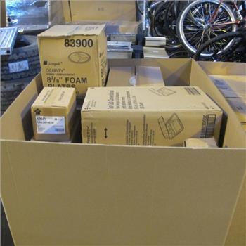 Pallet Of Plastic Containers And Plates