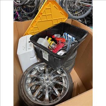 Pallet Of Tools And Wheels