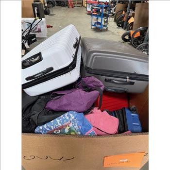 Pallet Of Used Suitcases And Bags