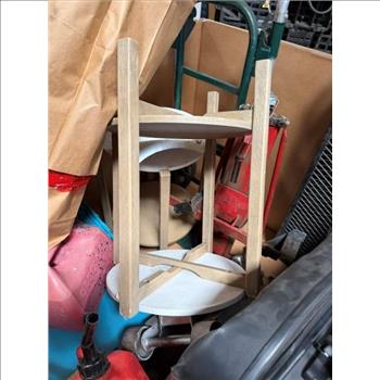 Pallet With End Tables, Golf Clubs, Tools And More