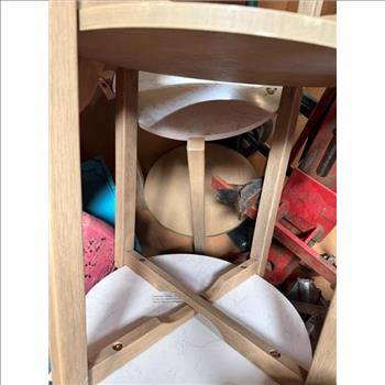 Pallet With End Tables, Golf Clubs, Tools And More