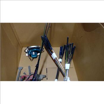 Pallet With Golf Clubs, Fishing Rods & More, 10+ Pieces