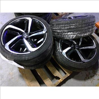 Pallet With Honda Wheels, 4 Pieces