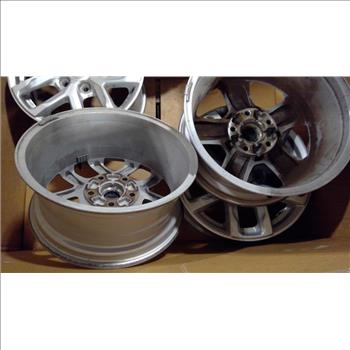 Pallet With Jeep Wheels, 5 Pieces