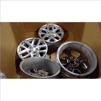 Pallet With Jeep Wheels, 5 Pieces