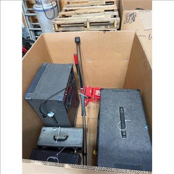 Pallet With Large Music Amps And Tools