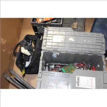 Pallet With Toolboxes & Tools, 25+ Pieces