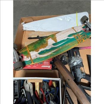 Pallet With Tools And Air Soft Rifles