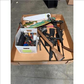 Pallet With Tools And Air Soft Rifles
