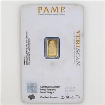 PAMP Fine Gold Bar 1g