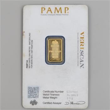 PAMP Fine Gold Bar 2.5g