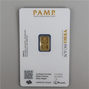 PAMP Suisse Fine Gold 1g Bar