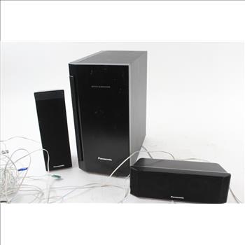 Panasonic 5 Disc Changer Home Theatre System, 8 Pieces, Sold For Parts