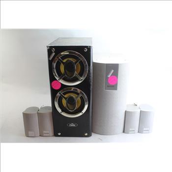 Panasonic Home Theater Speakers, Digital Audio Subwoofer, 7 Pieces