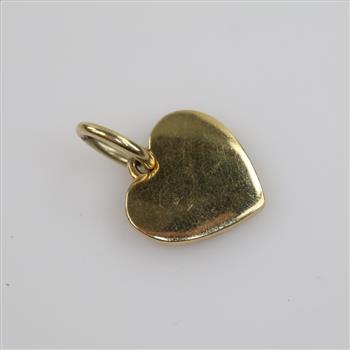 Pandora 14kt GP Engravable Love Heart Dangle Charm