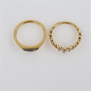 Pandora 14kt GP Rings, 2 Pieces