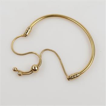 Pandora 14kt GP Shine Bangle Bolo Bracelet