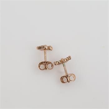 Pandora 14kt Rose GP Enchanted Crown Stud Earrings