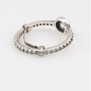 Pandora Classic Sparkle Halo Silver Ring