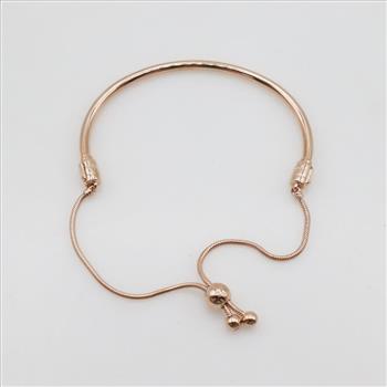 Pandora GP Over Silver CZ Accent Snake Chain Slider Bracelet