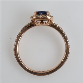 Pandora GP Silver Pandora Sparkling Blue Heart Ring