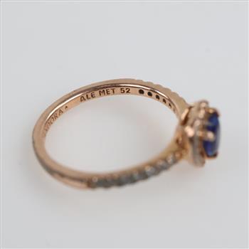 Pandora GP Silver Pandora Sparkling Blue Heart Ring