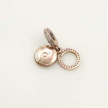 Pandora GP Sparkling Light Blue Disc Double Dangle Charm