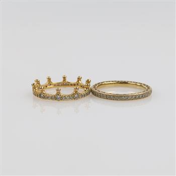 Pandora GP Sparkling Queen Crown Stacking Ring Set