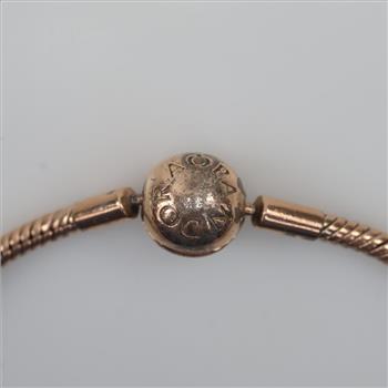 Pandora Moments 14kt Rose GP Snake Chain Bracelet