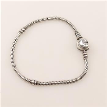 Pandora Moments Sparkling Heart Clasp Sterling Silver Bracelet