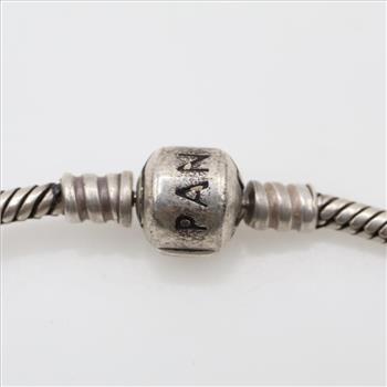 Pandora Moments Sterling Silver Barrel Clasp Snake Chain Bracelet