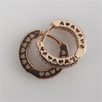 Pandora Pave Heart Hoop Earrings