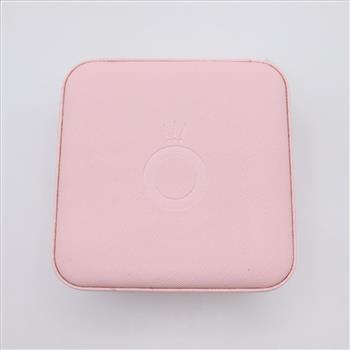 Pandora Pink Square Zippered Travel Jewelry Box