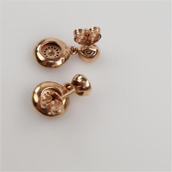 Pandora Radiant Elegance Rose GP Drop Earrings