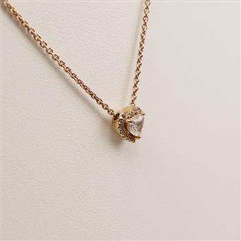 Pandora Rose GP Clear Stone Sparkling Heart Collier Necklace