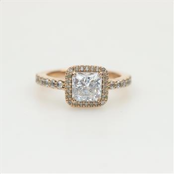 Pandora Rose GP Sparkle Square Halo Ring