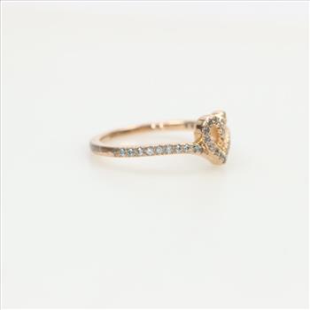 Pandora Rose GP Sparkling Wishbone Heart Ring