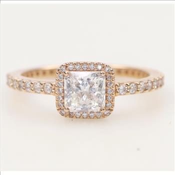 Pandora Rose GP Square Sparkling Halo Ring