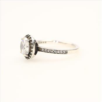 Pandora Round Sparkling Halo Ring