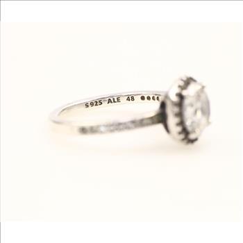 Pandora Round Sparkling Halo Ring