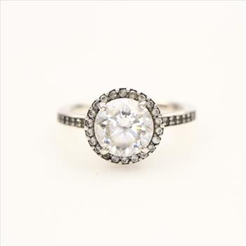 Pandora Round Sparkling Halo Ring