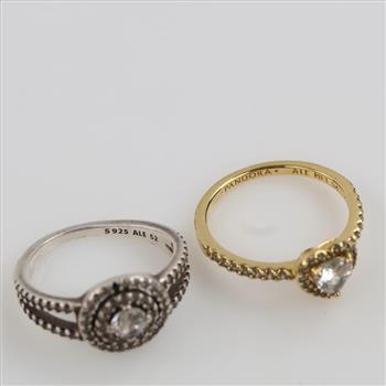 Pandora Silver And GP Rings