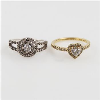 Pandora Silver And GP Rings