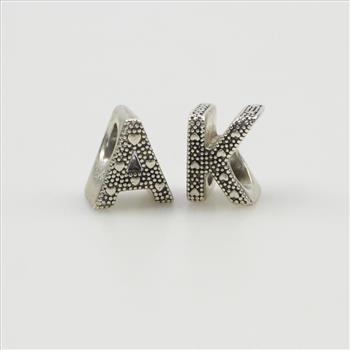 Pandora Silver Charms, 2 Pieces