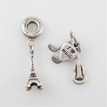 Pandora Silver Charms, 2 Pieces