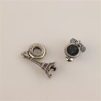 Pandora Silver Charms, 2 Pieces